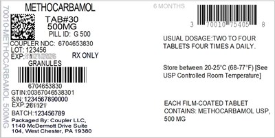 Label (70010 754 05 Methocarbamol 500mg 67046 538 30)